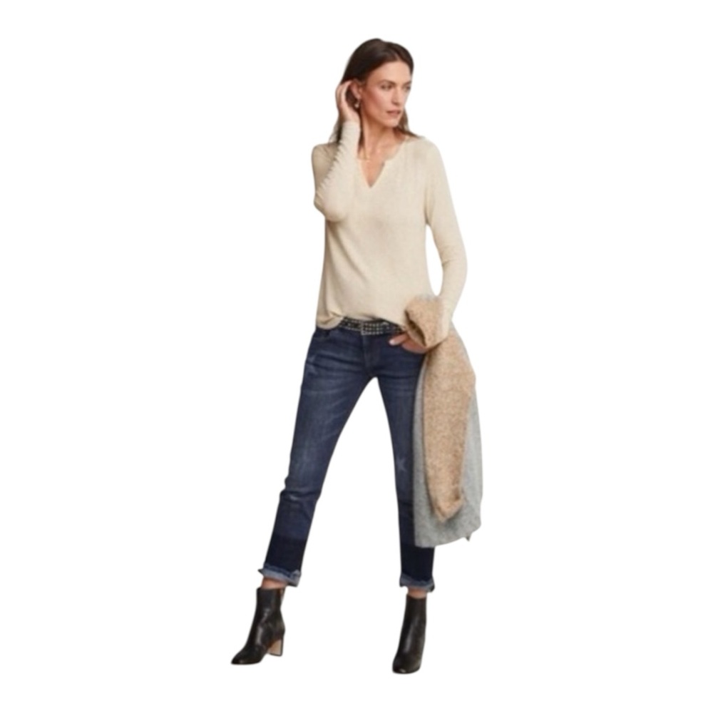 Cabi Star Print Celebrity Wash Slim Boyfriend Western Festival Jean